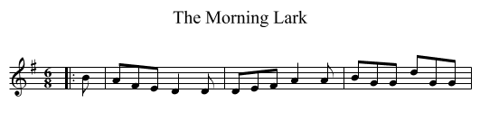 Morning Lark, The  - staff notation