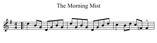 Morning Mist, The  - staff notation
