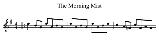 Morning Mist, The  - staff notation