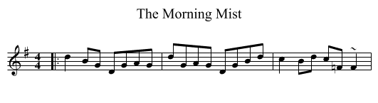 Morning Mist, The  - staff notation