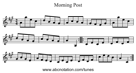 Morning Post - staff notation
