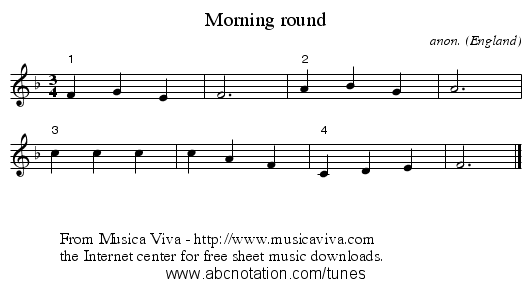 Morning round - staff notation