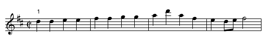 Morning song - staff notation