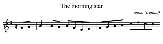 morning star, The  - staff notation
