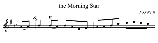 Morning Star, the  - staff notation