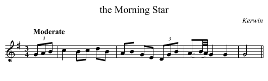 Morning Star, the  - staff notation
