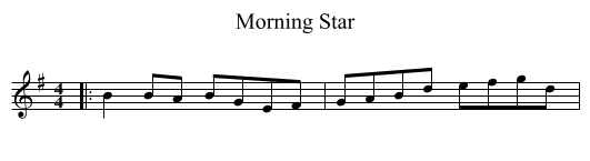 Morning Star - staff notation