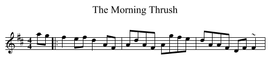 Morning Thrush, The  - staff notation