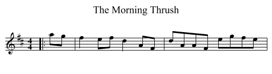 Morning Thrush, The  - staff notation