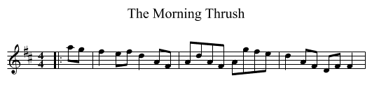 Morning Thrush, The  - staff notation