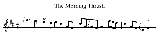 Morning Thrush, The  - staff notation