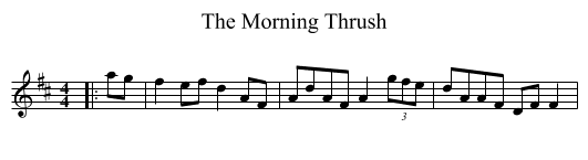 Morning Thrush, The  - staff notation