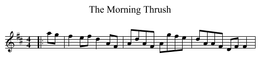 Morning Thrush, The  - staff notation