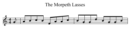 Morpeth Lasses, The  - staff notation