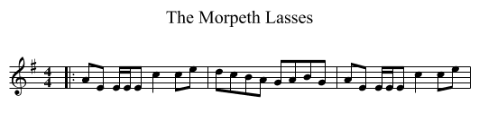 Morpeth Lasses, The  - staff notation