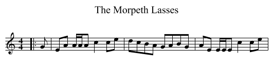 Morpeth Lasses, The  - staff notation