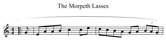 Morpeth Lasses, The  - staff notation