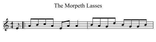 Morpeth Lasses, The  - staff notation