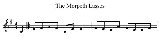 Morpeth Lasses, The  - staff notation