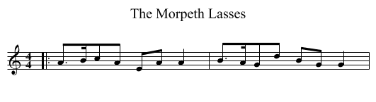 Morpeth Lasses, The  - staff notation
