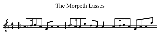 Morpeth Lasses, The  - staff notation