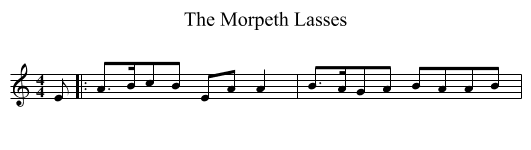 Morpeth Lasses, The  - staff notation