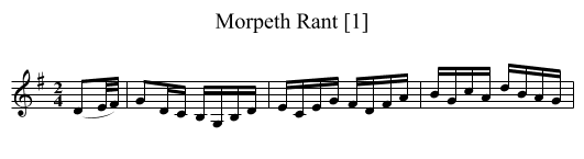 Morpeth Rant [1] - staff notation