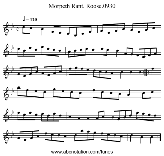 Morpeth Rant. Roose.0930 - staff notation