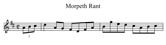 Morpeth Rant - staff notation