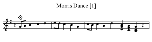 Morris Dance [1] - staff notation