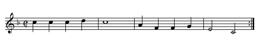 Morris Dance - staff notation