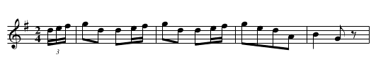 Morris Dance - staff notation