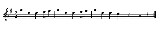 Morris March - staff notation