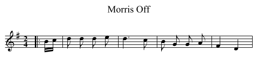 Morris Off - staff notation