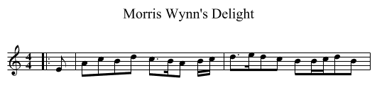 Morris Wynn's Delight - staff notation