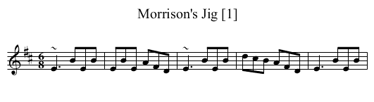 Morrison's Jig [1] - staff notation