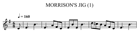 MORRISON'S JIG (1) - staff notation