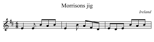 Morrisons jig - staff notation
