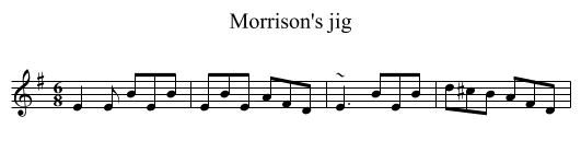 Morrison's jig - staff notation