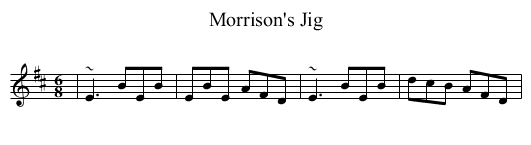 Morrison's Jig - staff notation