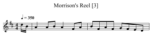 Morrison's Reel [3] - staff notation