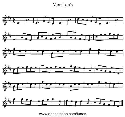 Morrison's - staff notation