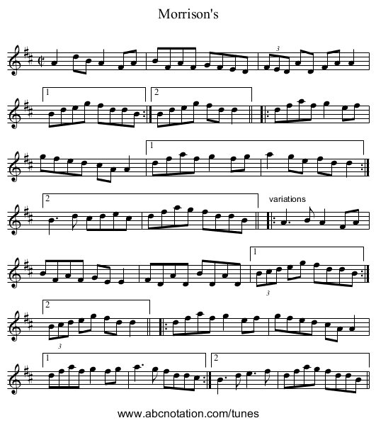 Morrison's - staff notation