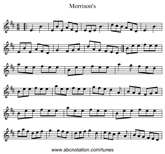 Morrison's - staff notation