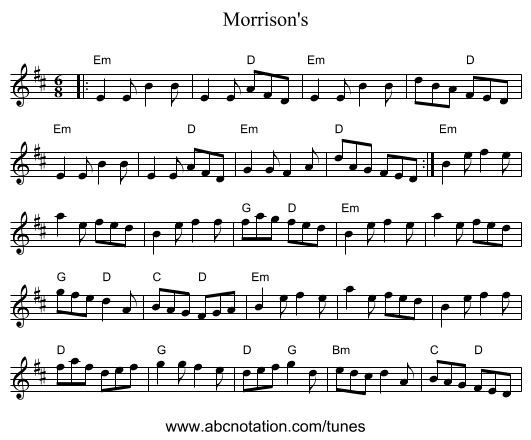 Morrison's - staff notation