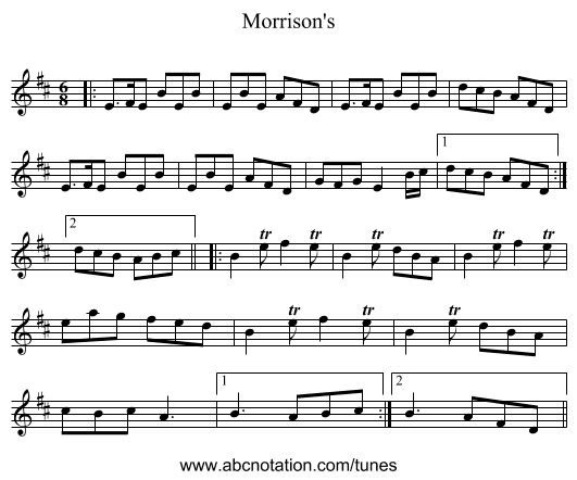 Morrison's - staff notation