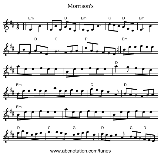Morrison's - staff notation