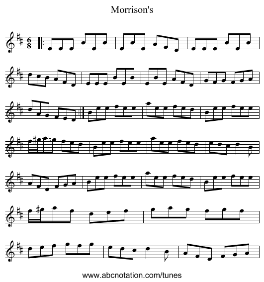 Morrison's - staff notation