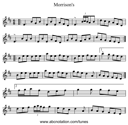 Morrison's - staff notation