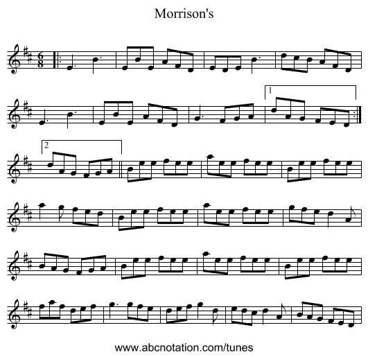 Morrison's - staff notation